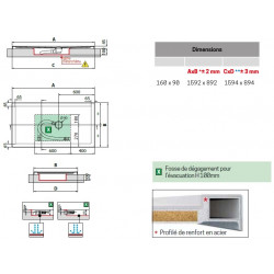 Novellini Receveur de douche OLYMPIC PLUS rectangulaire 160x90 cm hauteur 45 cm  Kobleo