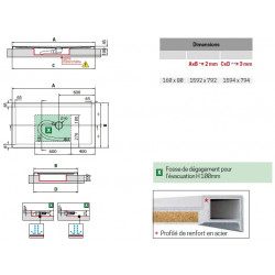 Novellini Receveur de douche OLYMPIC PLUS rectangulaire 160x90 cm hauteur 45 cm  Kobleo