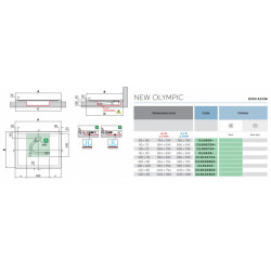 Novellini Receveur de douche OLYMPIC rectangulaire 120x80 cm hauteur 45 cm Blanc Kobleo