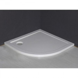 Ondée Receveur de douche quart de cercle 80 x 80 cm en SMC coloris blanc BUL Kobleo