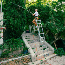 Hoström Echelle 3 plans StablePRO 3x7 marches hauteur travail max 5,00m Hostrom Kobleo