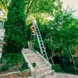 Hoström Echelle 3 plans StablePRO 3x11 marches hauteur travail max 6,31m Hostrom Kobleo