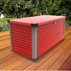 Trimetals Coffre de rangement en métal 1.46m² 187x78,5x72 cm PATIOBOX_L Kobleo