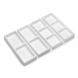 Emuca Lot de 4 Organisateurs latéraux Tidy en plastique blanc 8098215 Emuca Kobleo