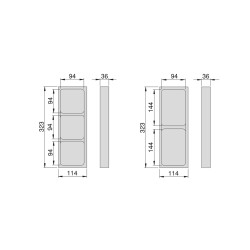 Emuca Lot de 4 Organisateurs latéraux Tidy en plastique blanc 8098215 Emuca Kobleo