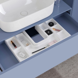 Emuca Lot de 4 Organisateurs latéraux Tidy en plastique blanc 8098215 Emuca Kobleo