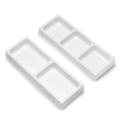 Emuca Lot de 4 Organisateurs latéraux Tidy en plastique blanc 8098215 Emuca Kobleo