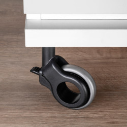 Emuca Kit roulettes Hole 2 D50mm plastique gris avec vis 2041421 Emuca Kobleo