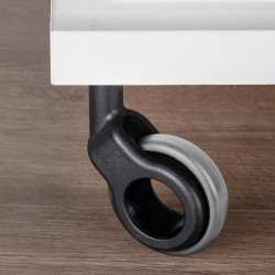 Emuca Kit roulettes Hole 2 D50mm plastique gris avec vis 2041421 Emuca Kobleo