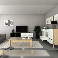 Emuca Tiroir extérieur Concept 138x500mm 50kg acier blanc 3115812 Emuca Kobleo