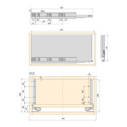 Emuca Kit tiroir Vertex 178x450mm gris anthracite 3173335 Emuca Kobleo Emuca Kit tiroir Vertex 178x450mm gris anthracite 3173335 Emuca Kobleo