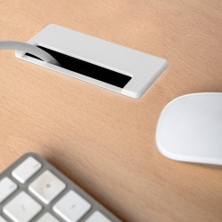 Emuca 5 Passe-câbles pour table Plasquare 1 plastique blanc 3920015 Emuca Kobleo