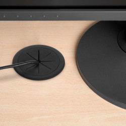 Emuca 10 passe-câbles pour table Roundot D60mm plastique noir 3920217 Emuca Kobleo