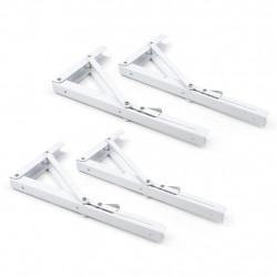 Emuca Lot de supports d'étagères pliables 200mm acier blanc 4014012 Emuca Kobleo