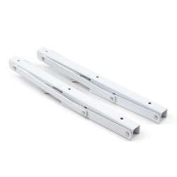 Emuca Lot de supports d'étagères pliables 200mm acier blanc 4014012 Emuca Kobleo