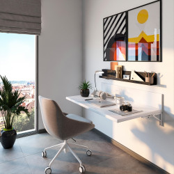 Emuca Lot de supports d'étagères pliables 200mm acier blanc 4014012 Emuca Kobleo