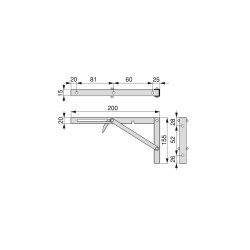 Emuca Lot de supports d'étagères pliables 200mm acier blanc 4014012 Emuca Kobleo