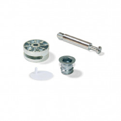 Emuca Kit d'excentriques avec écrous M8 et goujons D35mm blanc 4020615 Emuca Kobleo