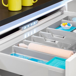 Emuca Lumière Led Drawled 3xLR03 28lm 7000K gris métallisé 5006325 Emuca Kobleo