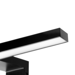 Emuca Spot Led pour miroir salle de bain Virgo 300mm 6W noir 5149114 Emuca Kobleo