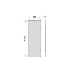 Emuca Miroir extractible pour armoire 100x34cm gris métallisé 7018025 Emuca Kobleo