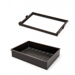 Emuca Kit de coulisses et panier métallique 600mm moka Emuca 7087913 Emuca Kobleo