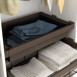 Emuca Kit de coulisses et panier métallique 600mm moka Emuca 7087913 Emuca Kobleo