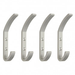Emuca 4 Cintres muraux Nelson anodisé mat avec vis de fixation 7200162 Emuca Kobleo