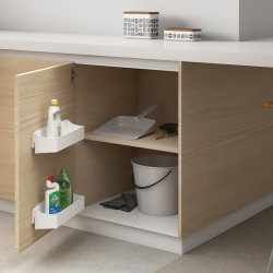 Emuca Ensemble de bacs auxiliaires 350mm plastique blanc 8930315 Emuca Kobleo