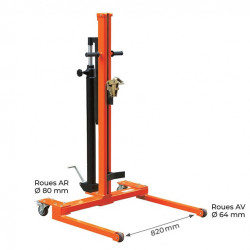 Stockman Lève-fût hydraulique encadrant 300kg roues D64mm WA30B Stockman Kobleo