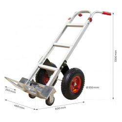 Stockman Diable tout terrain 250kg roues D330mm en alu ST250R Stockman Kobleo