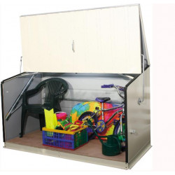 Trimetals Coffre de rangement crème en métal 1,96x0,89x1,13 m STOREGARD_CREME Kobleo