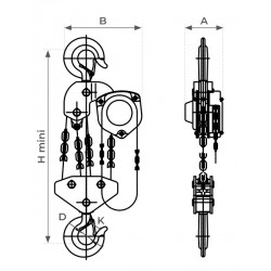Stockman Palan manuel à chaîne premium 10T 12m MHN10012M Stockman Kobleo