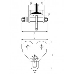 Stockman Chariot porte palan manuel 10T HMTN100 Stockman Kobleo