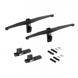 Emuca Jeu de supports Zero en zamak noir texturé 7021354 Emuca Kobleo