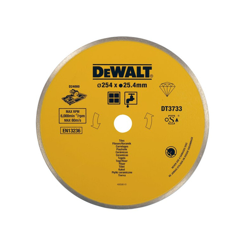 DeWalt Disque pour scie à carrelage 250x25,4mm en céramique DT3733-XJ DeWalt Kobleo