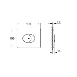 Grohe Plaque de commande Skate Air 38506SH0 Grohe Kobleo Grohe Plaque de commande Skate Air 38506SH0 Grohe Kobleo