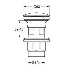Grohe Bonde clic clac chromé 40824000 Grohe Kobleo