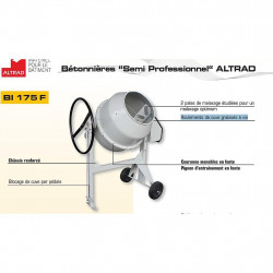 Altrad Bétonnière Moteur électrique cuve 160l 850W BI175 EL Kobleo