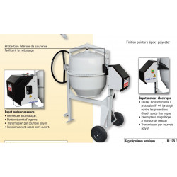 Altrad Bétonnière Moteur électrique cuve 160l 850W BI175 EL Kobleo Altrad Bétonnière Moteur électrique cuve 160l 850W BI175 EL Kobleo