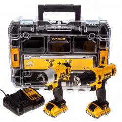 DeWalt Coffret DCK211D2T Perceuse visseuse Boulonneuse à chocs 10,8V 2,0Ah DeWalt Kobleo