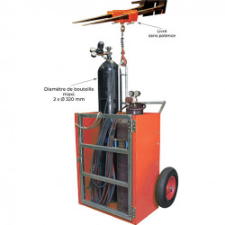 Stockman Diable porte-bouteilles élingable 250kg roues D40cm SAC30 Stockman Kobleo