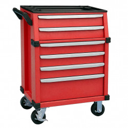 Brick Servante d'atelier 6 tiroirs rouge acier renforcé TC6D Brick Kobleo