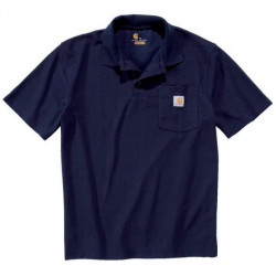 Carhartt Polo Contractor's bleu marine XL Kobleo