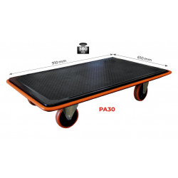 Stockman Plateau roulant PA30 acier laqué 910x610mm 300kg Stockman Kobleo