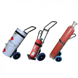 Stockman Diable charge cylindrique SAC15-RSB roues caoutchouc bleu 200kg Kobleo