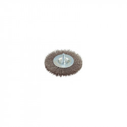 Sidamo Brosse circulaire sur tige 6mm D50mm fils ondulés inox Sidamo Kobleo