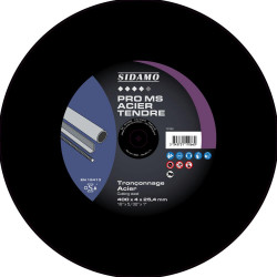 Sidamo Disque à tronçonner 10111066 Pro Ms Acier Tendre D400x4x25.4mm Sidamo Kobleo