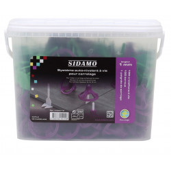 Sidamo Système auto-nivelant à vis pour carrelage 11255115 largeur 1mm Kobleo