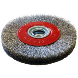 Sidamo Brosse circulaire D150x20mm fils ondulés inox avec bagues Sidamo Kobleo
